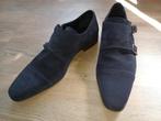 nette blauwe suede herenschoen met gesp maat 46, Manfield, Blauw, Nieuw, Ophalen of Verzenden