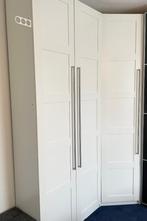 Ikea Pax Bergsbo deuren (3x) wit hout met RVS greep, 50 tot 100 cm, Minder dan 25 cm, Zo goed als nieuw, 200 cm of meer