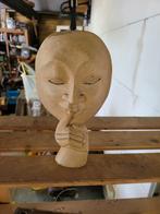 Balinees hibiscus houten sculptuur, Antiek en Kunst, Kunst | Beelden en Houtsnijwerken, Ophalen of Verzenden