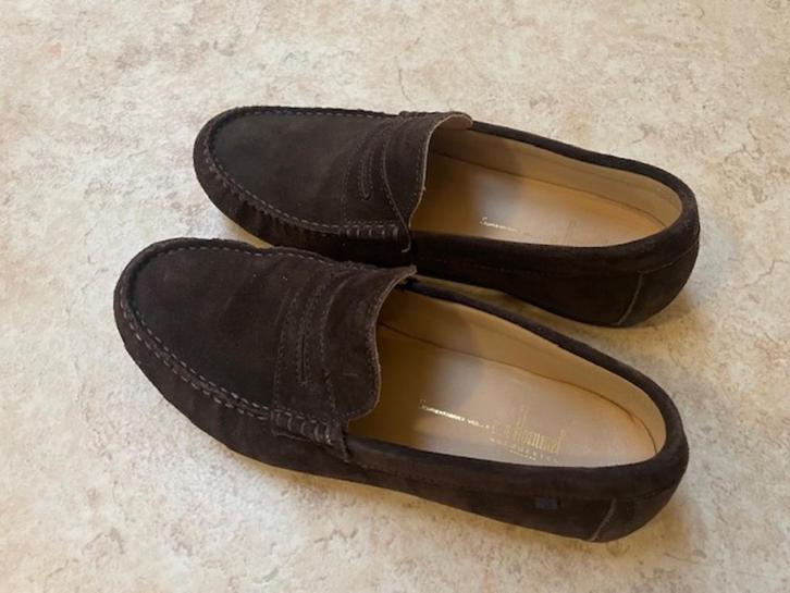 Originele Van Bommel, bruine loafers/mocassins, bootschoenen, Kleding | Heren, Schoenen, Zo goed als nieuw, Loafers, Bruin, Ophalen of Verzenden