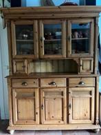 Grenen buffetkast, Gebruikt, 200 cm of meer, Glas, 150 tot 200 cm