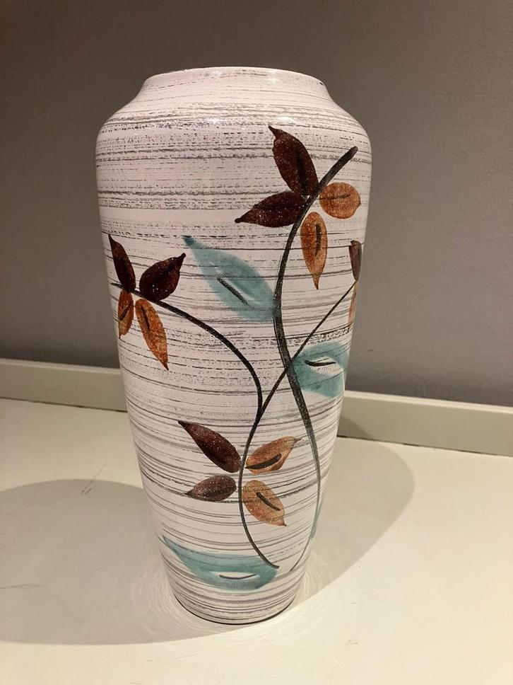 West Germany Vaas - Vintage, Huis en Inrichting, Woonaccessoires | Vazen, Gebruikt, Overige kleuren, Minder dan 50 cm, Aardewerk of Porselein