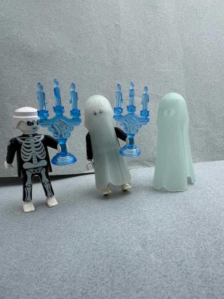 2x set 4650 Playmobil Spook met kandelaar - Halloween, Kinderen en Baby's, Speelgoed | Playmobil, Zo goed als nieuw, Complete set