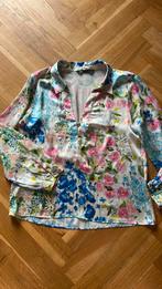 Zara blouse satijn roze blauw S, Kleding | Dames, Blouses en Tunieken, Zara, Ophalen of Verzenden, Zo goed als nieuw, Roze
