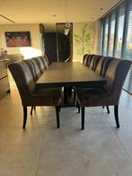 Eettafel inclusief 8 stoelen van Driehoek Meubelen, Ophalen, Zo goed als nieuw, 6 tot 8 stoelen