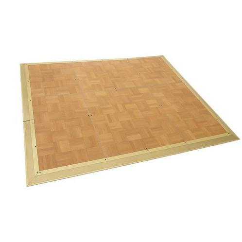 Mobiele dansvloer, houten vloer met messing rand 15m2  234, Muziek en Instrumenten, Instrumenten | Toebehoren, Gebruikt, Drums of Percussie