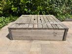Houten zandbak met banken 120x120 cm, Kinderen en Baby's, Speelgoed | Buiten | Zandbakken, Ophalen, Gebruikt
