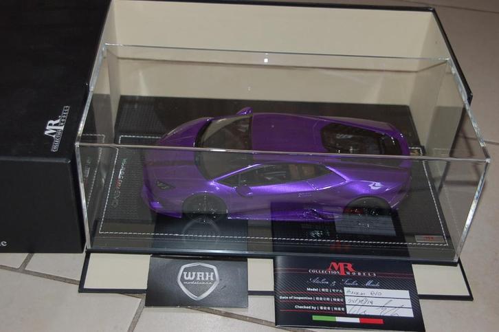 1:18 LAMBORGHINI HURACAN EVO purple MR models ltd01/01 WRH, Hobby en Vrije tijd, Modelauto's | 1:18, Zo goed als nieuw, Auto, Overige merken