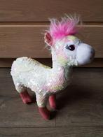 Knuffel : Lama -- merk Bauer -- met pailletten -- 25 cm, Ophalen of Verzenden, Zo goed als nieuw, Overige typen