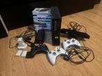 Xbox 360 Slim 250GB + Kinect + Games, Ophalen, Met games, Met 3 controllers of meer, 250 GB