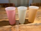 Tupperware vintage pastelkleur bekers met deksel, Huis en Inrichting, Keuken | Tupperware, Ophalen of Verzenden, Beker of Kan