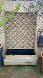 Houten plantenbak met klimrek, Tuin en Terras, Bloembakken en Plantenbakken, Ophalen, Gebruikt, Balkon, Minder dan 60 cm