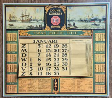 Douwe Egberts kalender 1941 beschikbaar voor biedingen