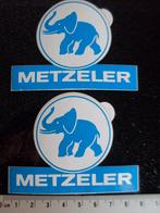 2x sticker metzeler logo olifant banden autobanden, Verzamelen, Verzenden, Zo goed als nieuw, Merk