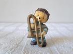Egel met trombone, kunsthars 4x4x7cm, Verzamelen, Beelden en Beeldjes, Ophalen of Verzenden, Zo goed als nieuw, Dier