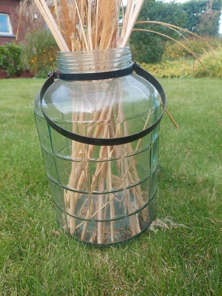 Glazen Pot met Hengsel - Halloween/Sint Maarten Decoratie, Huis en Inrichting, Woonaccessoires | Vazen, Gebruikt, Overige kleuren