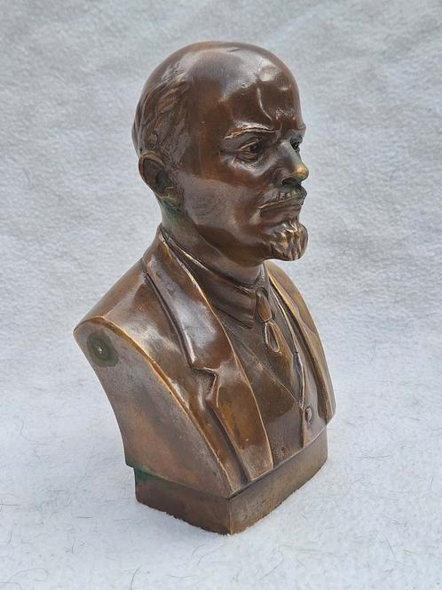 Buste in brons van Lenin, Antiek en Kunst, Antiek | Koper en Brons, Brons, Ophalen of Verzenden