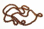Sierlijke Facetten Amber glas kralen ketting 114 cm., Ophalen of Verzenden, Nieuw