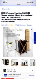 MIRI Wasmand 3 vakken BAMBOE - 105L, Ophalen of Verzenden, Overige typen