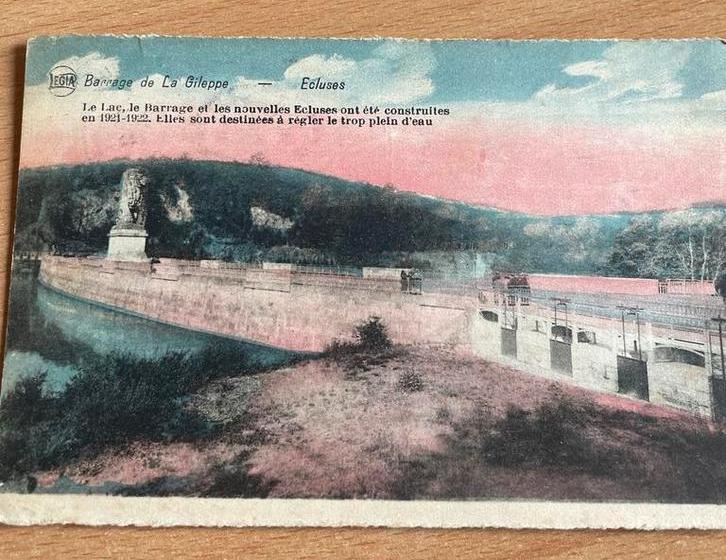 Ansichtkaart Barrage de la Gileppe, Verzamelen, Ansichtkaarten | België, Gelopen, 1920 tot 1940, Ophalen of Verzenden