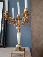 Prachtige oude kandelaar Rococo/Barok goud verguld, Antiek en Kunst, Antiek | Kandelaars, Ophalen of Verzenden, Koper of Brons