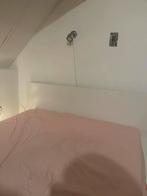 WIT IKEA MALM BED 140x200, MET LATTEBODEM, Huis en Inrichting, Slaapkamer | Bedden, Gebruikt, 140 cm, Wit, Hout