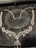 Vintage Mexicaans alpaca bib ketting met inleg van abalon, Sieraden, Tassen en Uiterlijk, Antieke sieraden, Ophalen of Verzenden