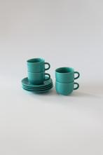 Newco aardewerk koffiekopjes turquoise vintage, Huis en Inrichting, Keuken | Servies, Ophalen of Verzenden, Zo goed als nieuw