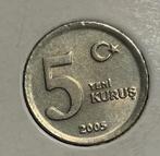 5 new kurus 2005, Postzegels en Munten, Munten | Europa | Niet-Euromunten, Ophalen of Verzenden