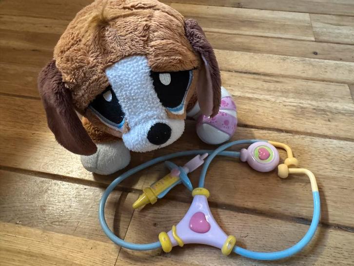 Blaffende Knuffelhond met Accessoires, Kinderen en Baby's, Speelgoed | Knuffels en Pluche, Zo goed als nieuw, Hond, Ophalen of Verzenden