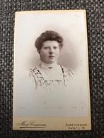 CDV, Vrouw, Max Cosman, Amsterdam, Carte de Visite, Verzamelen, Ophalen of Verzenden, Voor 1940, Gebruikt, Foto