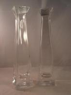 B84 Paar Italiaanse kristallen vaasjes Corba Cristalleria, Overige kleuren, Ophalen of Verzenden, Minder dan 50 cm, Glas