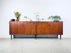 Vintage dressoir sideboard wandkast teakhout jaren 50/60, Met deur(en), 25 tot 50 cm, 200 cm of meer, Teakhout