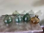 4 bolkommige vazen 15 euro, Ophalen of Verzenden, Minder dan 50 cm, Groen, Glas