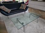 Salontafel Leolux Farandole 140x60x38cm, Zo goed als nieuw, Glas, 150 tot 200 cm, Minder dan 50 cm