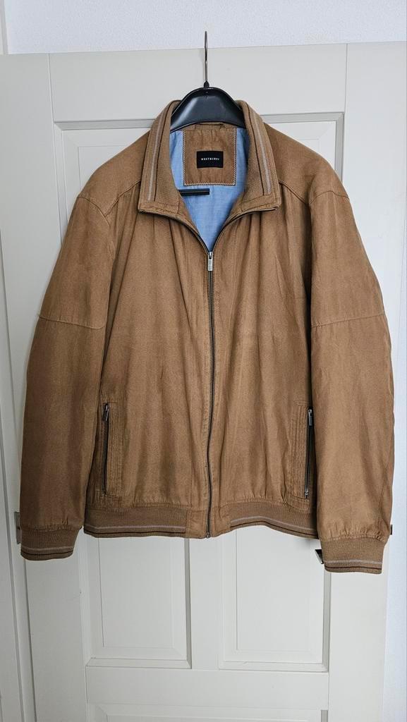 Koopje!!!!!Mooie Suede leren Herenjas - Maat 3XL, Kleding | Heren, Jassen | Zomer, Gedragen, Overige maten, Bruin, Ophalen of Verzenden