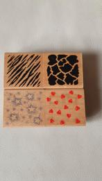Rubber Stampede Houten Stempels - Set van 4, Hobby en Vrije tijd, Ophalen of Verzenden, Nieuw, Houten stempel