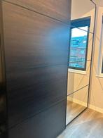 Ikea pax schuifdeur zwart bruin en spiegel 229x200, Ophalen, 200 cm of meer, Glas, Met klep(pen)