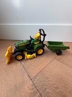 Bruder john deere grasmaai trekker met kar, Ophalen of Verzenden, Zo goed als nieuw