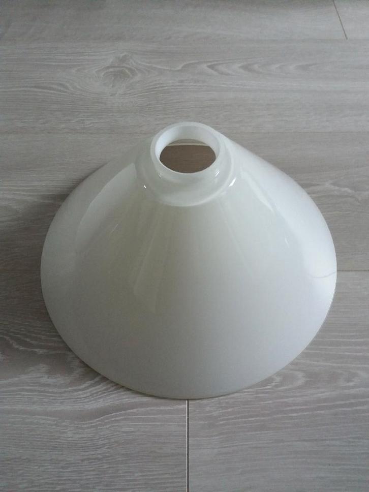 Antieke Melkglazen lampenkap, Antiek en Kunst, Antiek | Lampen, Ophalen of Verzenden