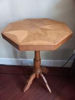Licht eiken bijzettafel, plantentafel., Huis en Inrichting, Ophalen, Minder dan 55 cm, Rond, Zo goed als nieuw