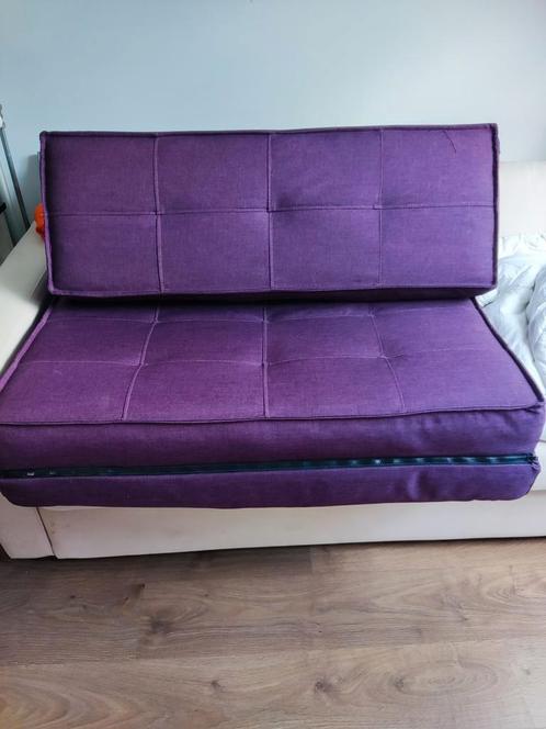 Paarse Slaapbank - Zo Goed Als Nieuw!, Huis en Inrichting, Slaapkamer | Slaapbanken, Zo goed als nieuw, Overige maten, 210 cm
