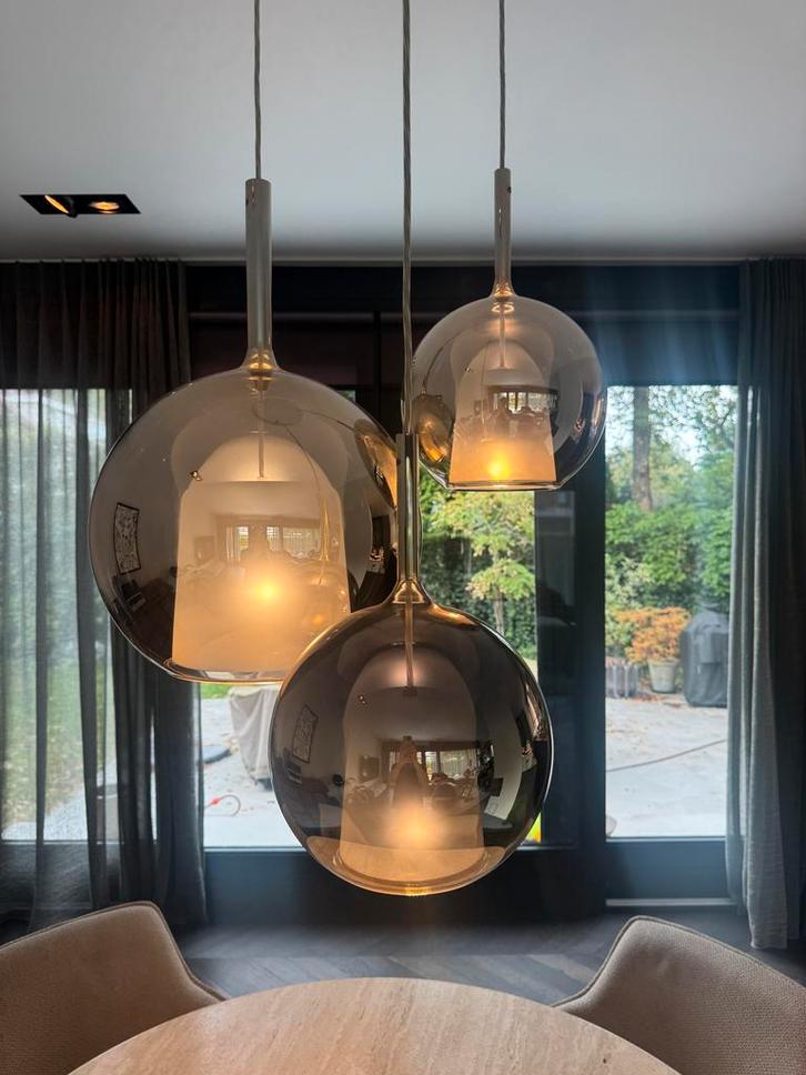 Penta Glo Large Hanglamp Set van 3 - Noort Interieur, Huis en Inrichting, Lampen | Hanglampen, Nieuw, 50 tot 75 cm, Glas, Ophalen
