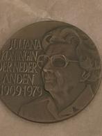 Bronzen penning Penning brons 1979 Koningin Juliana 70 jaar, Postzegels en Munten, Penningen en Medailles, Ophalen of Verzenden
