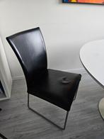5 Eetkamerstoelen, Huis en Inrichting, Stoelen, Ophalen, Gebruikt, Zwart, Leer