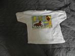 Goedkoop wit katoenen paarden print shirt mt 128 goede staat, Gebruikt, Meisje, Ophalen of Verzenden, Shirt of Longsleeve
