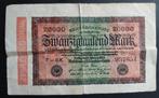 Duitse bankbiljet 20.000 Mark 1923, Ophalen, Duitsland, Los biljet