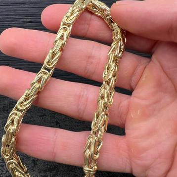 Prachtige 14k gouden dikke koningsarmband 5.7 mm beschikbaar voor biedingen