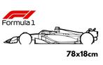 Formule 1 auto houten wanddecoratie - 78cm x 18 cm, Ophalen of Verzenden, Nieuw
