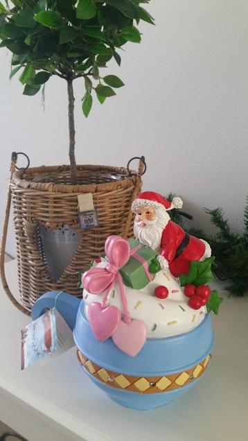 Kerstkopje met slagroom en Kerstman en licht NIEUW beschikbaar voor biedingen